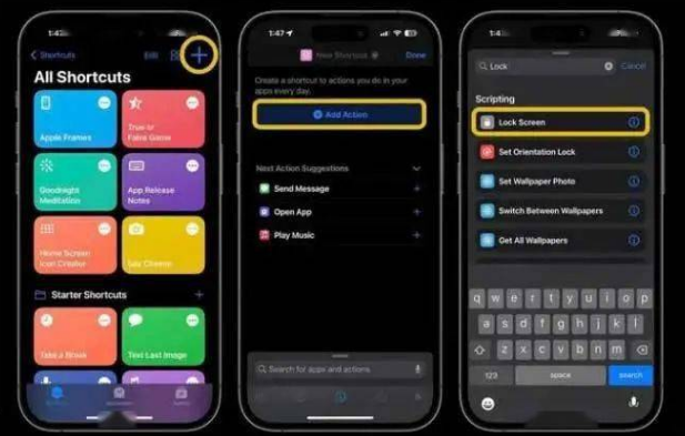 平江苹果14锁屏维修店分享iPhone14升级iOS16.4后如何创建锁屏快捷方式 
